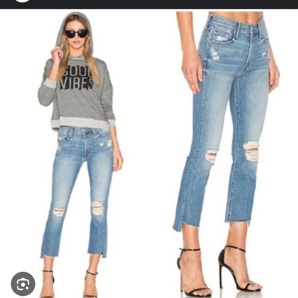 ISO Mother insider crop step fray in hijacking the runway